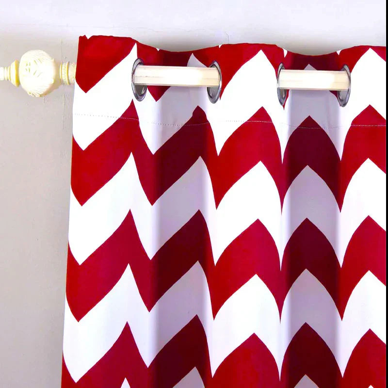 Ripple Pattern Curtains with Stainless Steel Eyelets (Pack of 2)