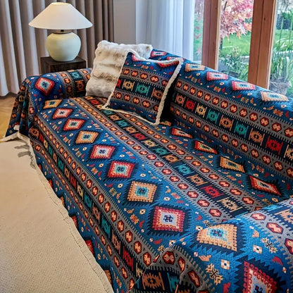 Retro Geometric Pattern Sofa Cover | B7