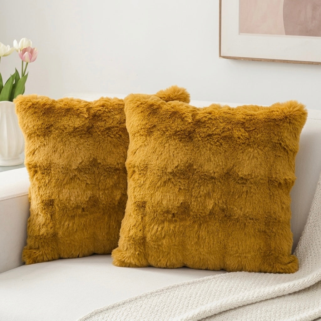 Plush Faux Fur Cushion Covers