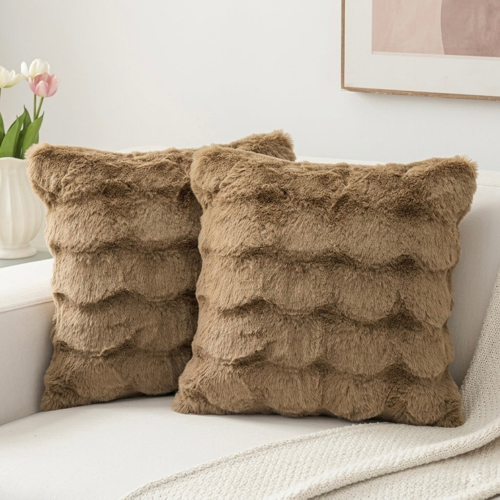 Plush Faux Fur Cushion Covers