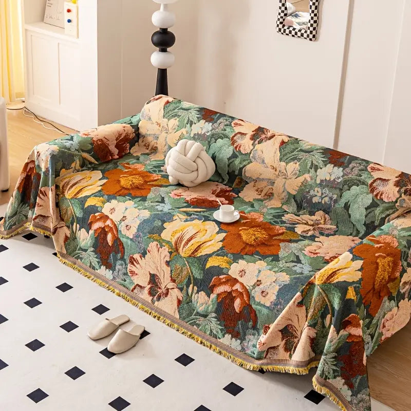 Modern Multi-Color Floral Sofa Cover | B21