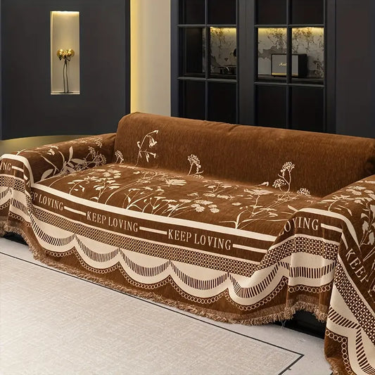 Vintage Chenille Sofa Cover | B27
