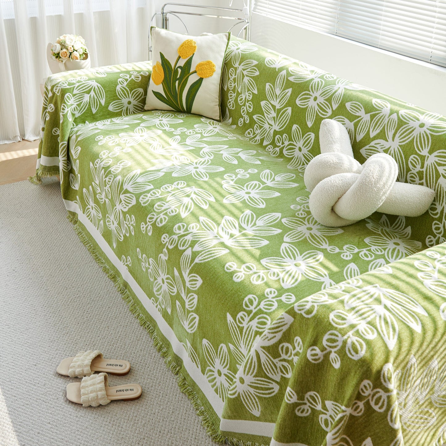 Floral Symphony Sofa Cover | B19