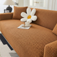 Stripe Jacquard Camel Brown Sofa Cover