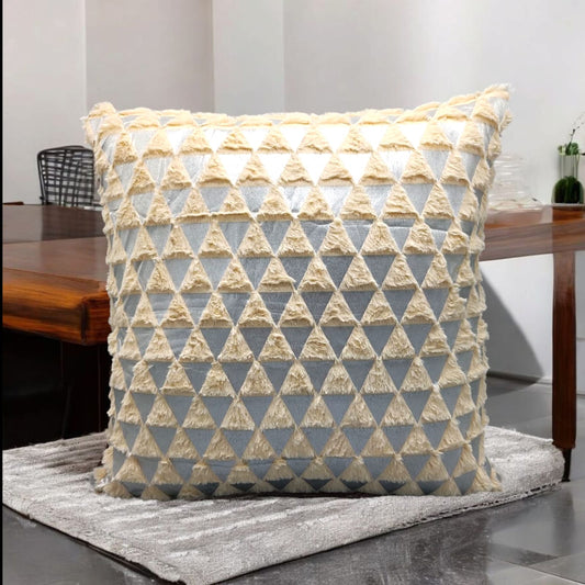 Geometric Plush Throw Pillow Cover