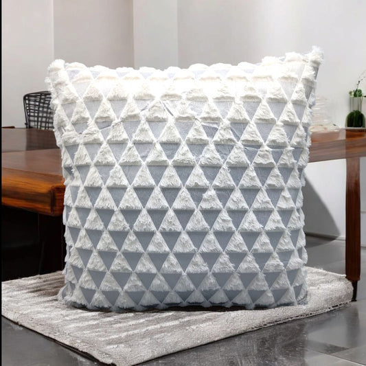 Geometric Plush Throw Pillow Cover