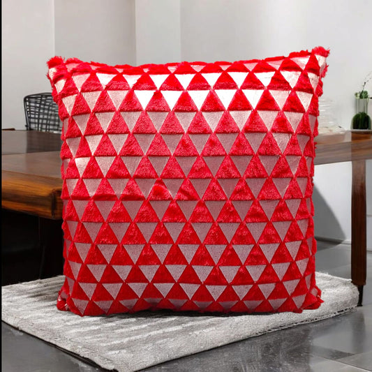 Geometric Plush Throw Pillow Cover