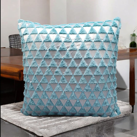 Geometric Plush Throw Pillow Cover