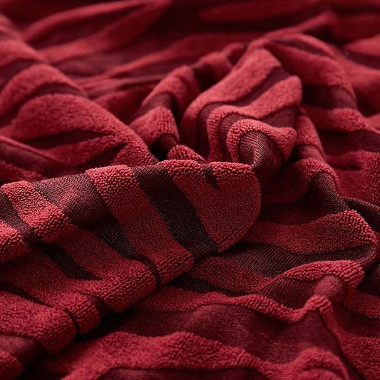 Zebra Velvet Maroon Sofa Cover