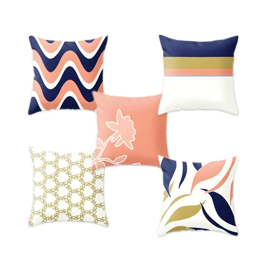 NORDIC CONTRAST CUSHION COVER  (Pack of 5)