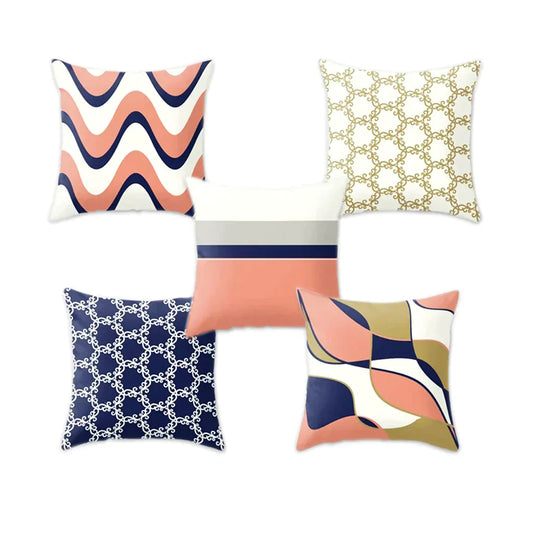 NORDIC CONTRAST CUSHION COVER  (Pack of 5)